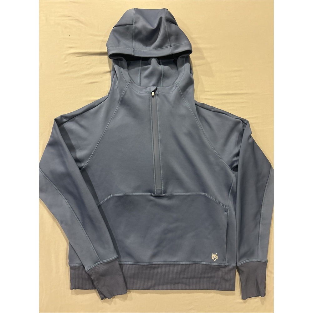 Greyson Nash Half-Zip Hoodie Womens Small Hampstead Steel Blue Hoodie Pocket